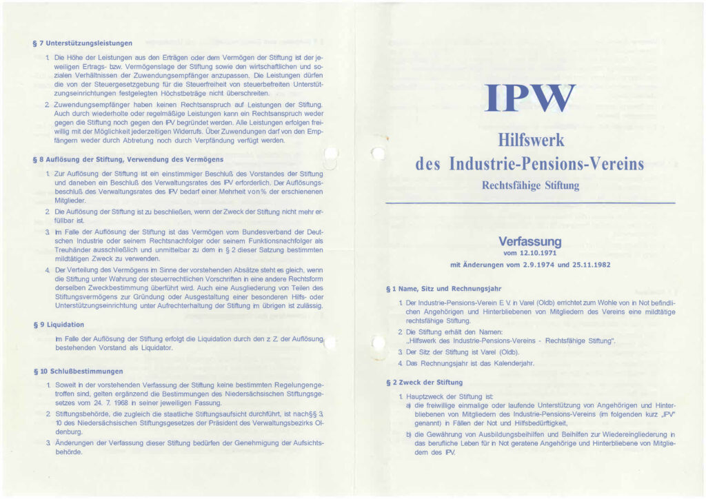 Gruendung Hilfswerk Verfassung 1971