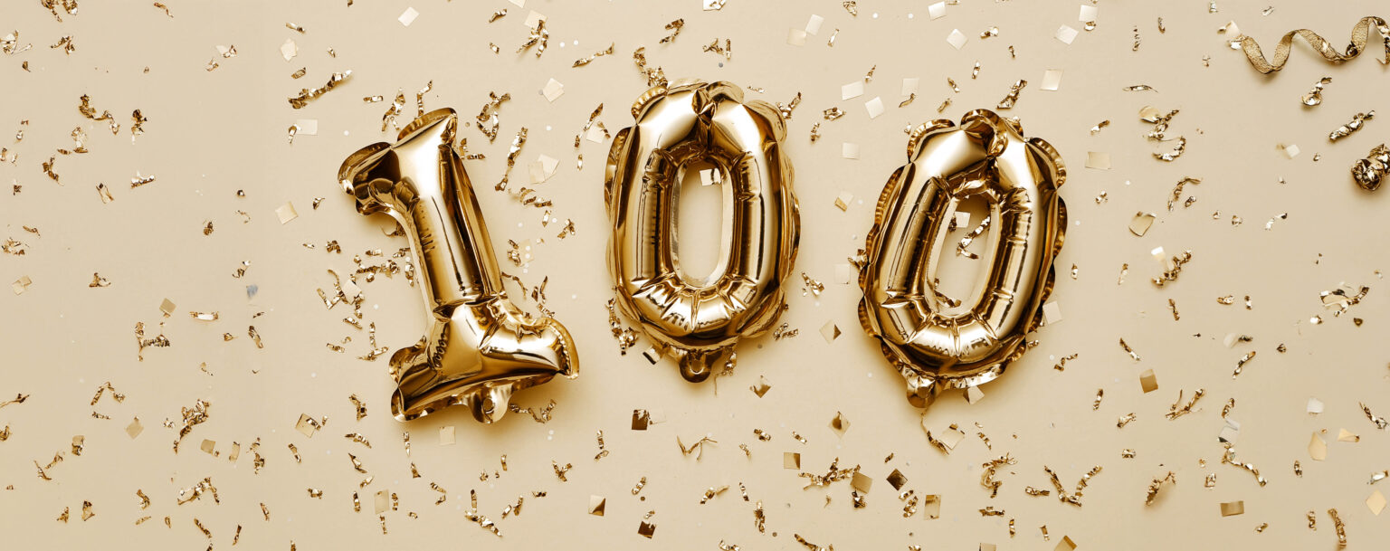 100 Jahre IPV - goldene Luftballons