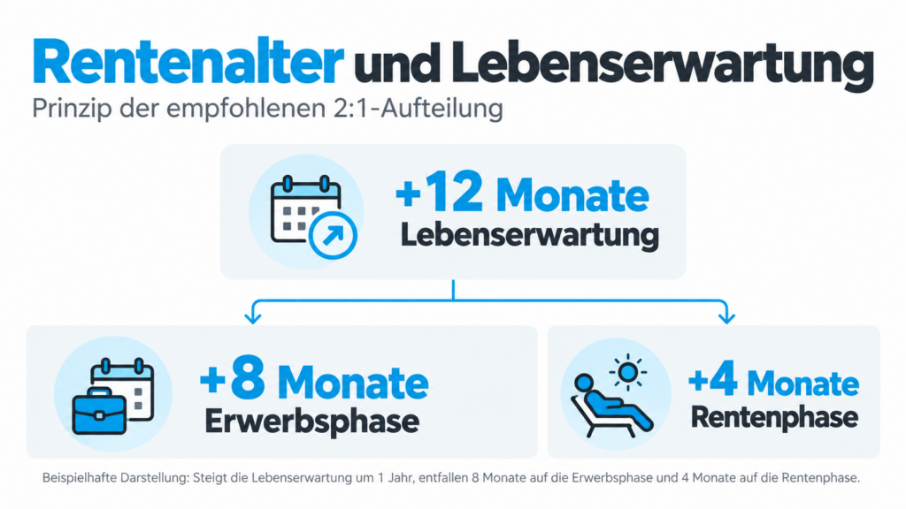Rentenalter und Lebenserwartung Grafik