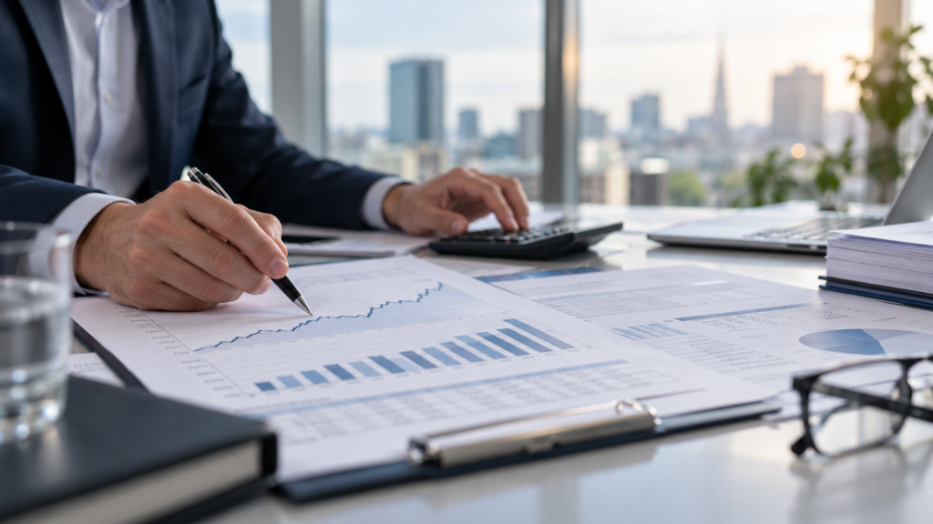 Startseite 13 Finanzanalyse am modernen Schreibtisch