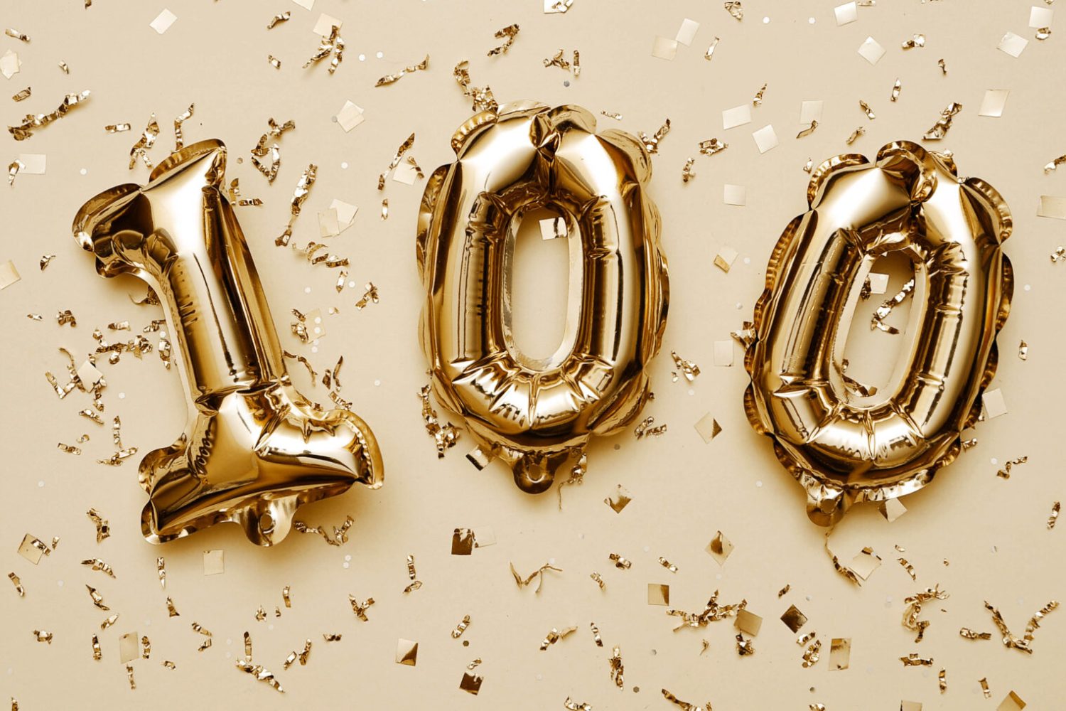 100 Jahre IPV - goldene Luftballons